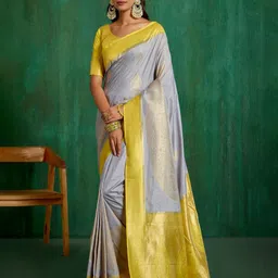 Sangria Woven Design Banarasi Ready to Wear Saree With Blouse Piece-picture-45