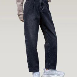 Kotty Grey Straight Fit High Rise Jeans-image-42