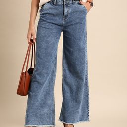 all about you Women Wide Leg Mid-Rise Stretchable Jeans-image-71