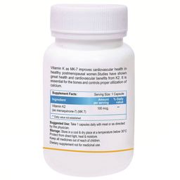 Biotrex Vitamin K2-7 (100 mcg),  Unflavoured  60 capsules  image 1