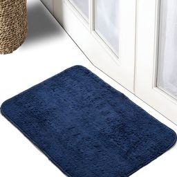 GBL COLLECTION Navy Blue Cotton Water Resistant Floor Mat-image-83