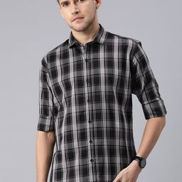 DEZANO Men Comfort Opaque Checked Casual Shirt-image-58