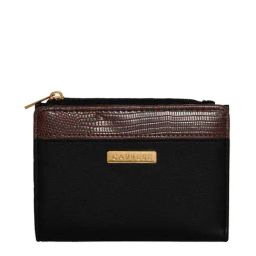 Caprese Erica Black Textured Bi-Fold Wallet for Women-image-22