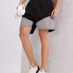 HRX by Hrithik Roshan Men Colourblocked Rapid-Dry Running Shorts-picture-16