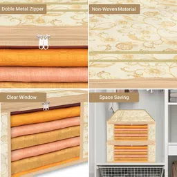Kuber Industries Cream-Coloured 6 Pieces Printed Multi-Utility Organisers image 4