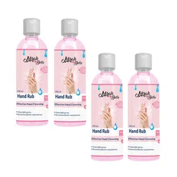 Mirah Belle Pack of 4 Pink Hand Rub Sanitizer Gel 400 ml-16