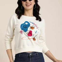 HERE&NOW Graphic Printed Full Sleeves Casual Sweatshirt-image-16