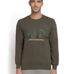 Wildcraft Dark Olive Regular Fit Printed Sweatshirt-picture-10