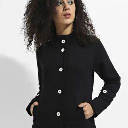 Campus Sutra Black Cotton Jacket-picture-31