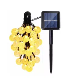 GIGAWATTS 50 LED Solar Bubble Ball String Light with 2 V Panel 8 Flash Modes Fairy Lamp, GW-511-0
