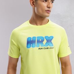 HRX by Hrithik Roshan Brand Logo Printed Raglan Sleeves Rapid-Dry Running T-shirt-image-15