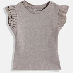 Eteenz Kids Girls Flutter Sleeve Top-image-88