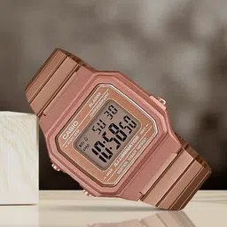 CASIO Unisex Rose Gold Digital Watch D200 B650WC-5ADF-39