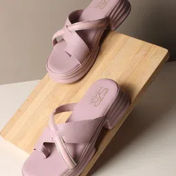 Kinni Kat Women Solid PU Regular Block Sandals-11
