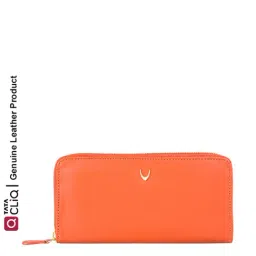 Hidesign Orange Solid Rfid Zip Around Wallet for Women-picture-40
