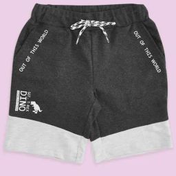 Pantaloons Junior Black & Grey Cotton Color Block Shorts-image-21