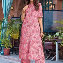 Aaghnya Women Floral Printed Regular Kurta Set-picture-53