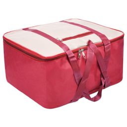 Kuber Industries Underbed Storage BagRexine Jumbo Blanket CoverLightweight Storage BagFoldable Razai BagZipper Storage Bag For Clothes with HandleLarge,Maroon & Brown,-image-83