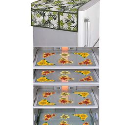 Dakshya Industries Fridge Top Cover and Fridge Mat Combo Set of 5-31