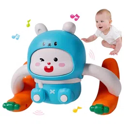 Elecart Tumbling Crawling Rabbit Toy Musical Flip & Roll Bunny with Lights & Sound, Touch & Sound Activated Montessori Sensory Toy for Toddlers, Unbreakable Educational Gift for Boys & Girls-picture-47