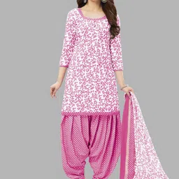 MIRAAN Women Floral Printed Regular Pure Cotton Kurta with Patiala & With Dupatta-picture-21