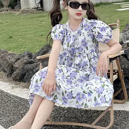 LULU & SKY Floral Print Fit & Flare Dress-17