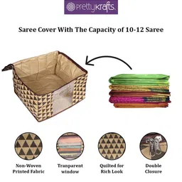 prettykrafts Beige Set of 3 Regular Drawer Organiser Organisers image 2