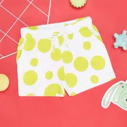 Pantaloons Junior Lemon Yellow & White Cotton Printed Shorts-image-37
