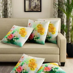 Swayam Multicolor Cotton 40 cm x 40 cm Cushion Covers - Set of 5-image-59