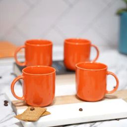 Living Roots Orange Ceramic Mug - Set Of 4 (200 ml)-image-31