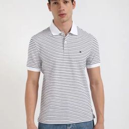 Tommy Hilfiger White & Desert Sky Regular Fit Polo T-Shirt-image-28