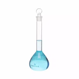 Supertek 1000 ml Class B Short Neck Volumetric Flask With Interchangeable Glass and PP Stopper, 70.415.1000 (Pack of 2) image 1