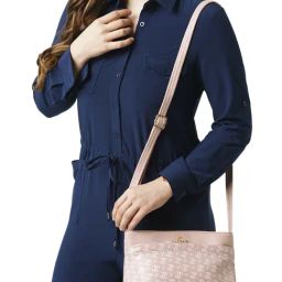 Lavie Pink Printed Medium Sling Handbag-image-40