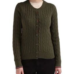 TOMMY HILFIGER Green Cotton Sweater-picture-7