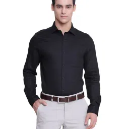 Turtle Black Self Print Shirt-image-31