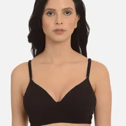 Mod & Shy Black Non Wired Padded T-Shirt Bra-image-16