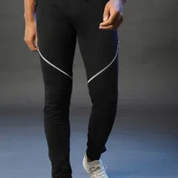 Campus Sutra Black Solid Track Pants-image-25