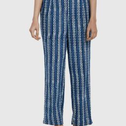Fabindia Navy Cotton Printed Pant-image-33