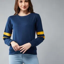 DOLCE CRUDO Navy Regular Fit Pullover-picture-2