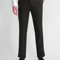 Arrow Brown Regular Fit Checks Trousers-picture-15