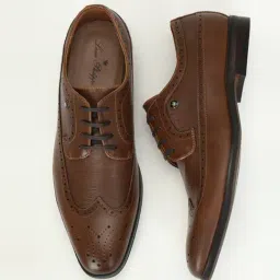 Louis Philippe Men's Brown Brogue Shoes-image-58
