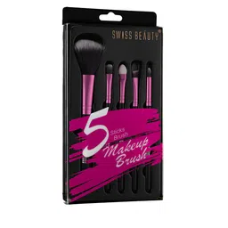 SWISS BEAUTY Set of 5 Pink Makeup Brushes-24