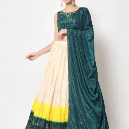 SHUBHKALA Multicolored Printed Lehenga and Choli Set With Dupatta image 1
