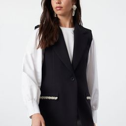 Trendyol Woven Lapel Collar Sleeveless Waistcoat-picture-40
