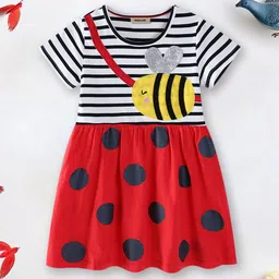 INCLUD Girls Polka Dot Print Fit & Flare Dress-picture-10