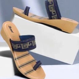 Paragon Women's Blue Toe Ring Wedges-image-96