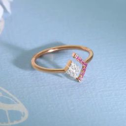Malabar Gold and Diamonds 18k Rose Gold & Diamond Mine Ring for Women-image-72
