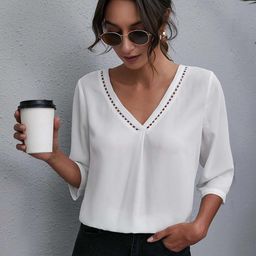 Stylecast X Slyck V-Neck Long Sleeves Top-image-74