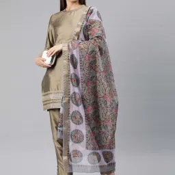 Silk Land Multicolor Printed Print Dupatta image 2