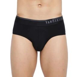 Van Heusen Regular Fit 4 Way Stretch Body Defining Fit Solid Briefs - Black-picture-15